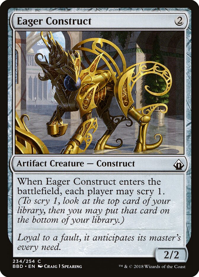 Eager Construct card front