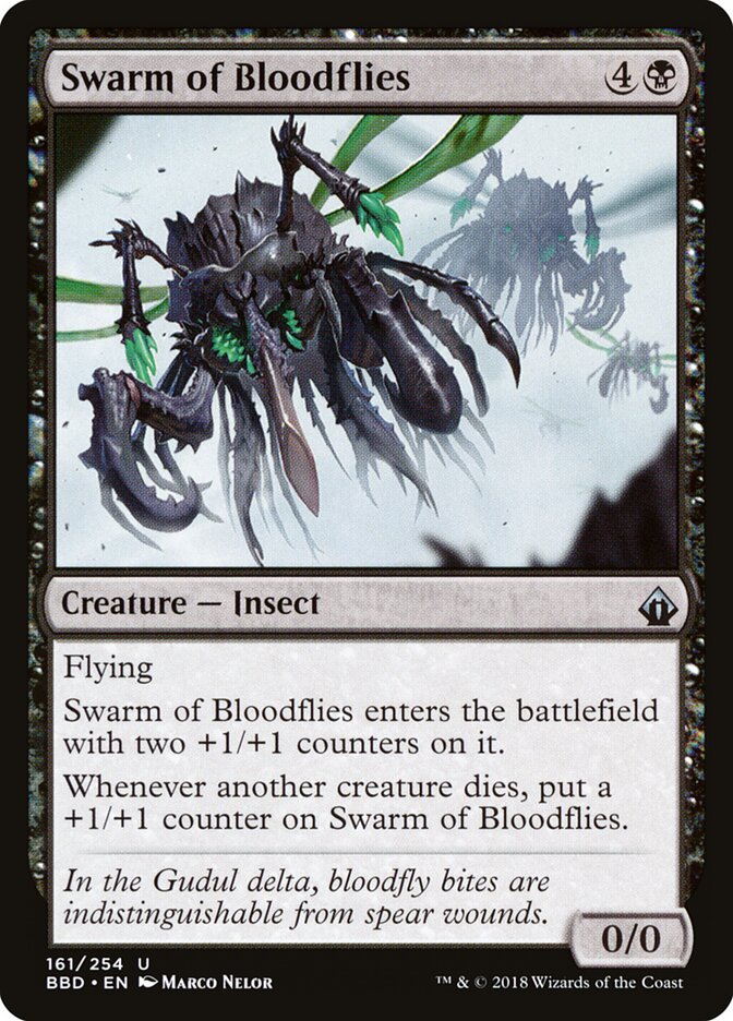 Swarm of Bloodflies card front