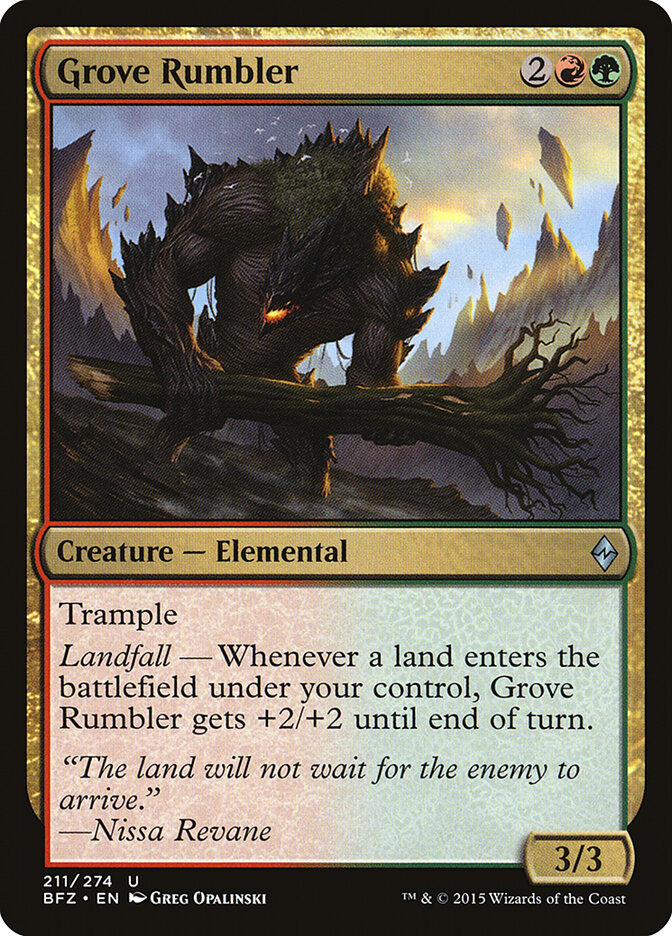 Grove Rumbler card front