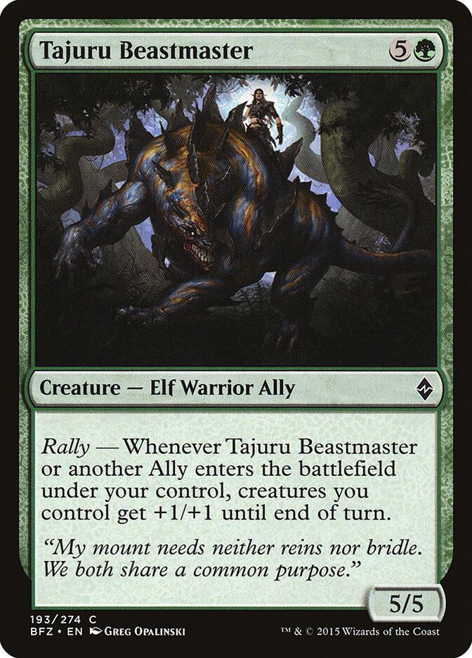 Tajuru Beastmaster card front