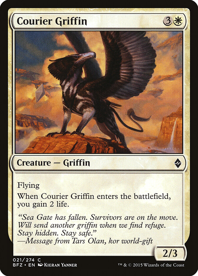 Courier Griffin card front