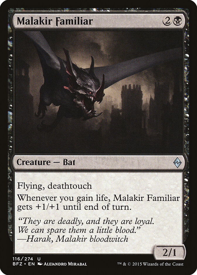 Malakir Familiar card front