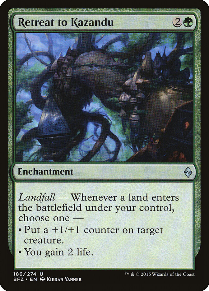 Retreat to Kazandu card front