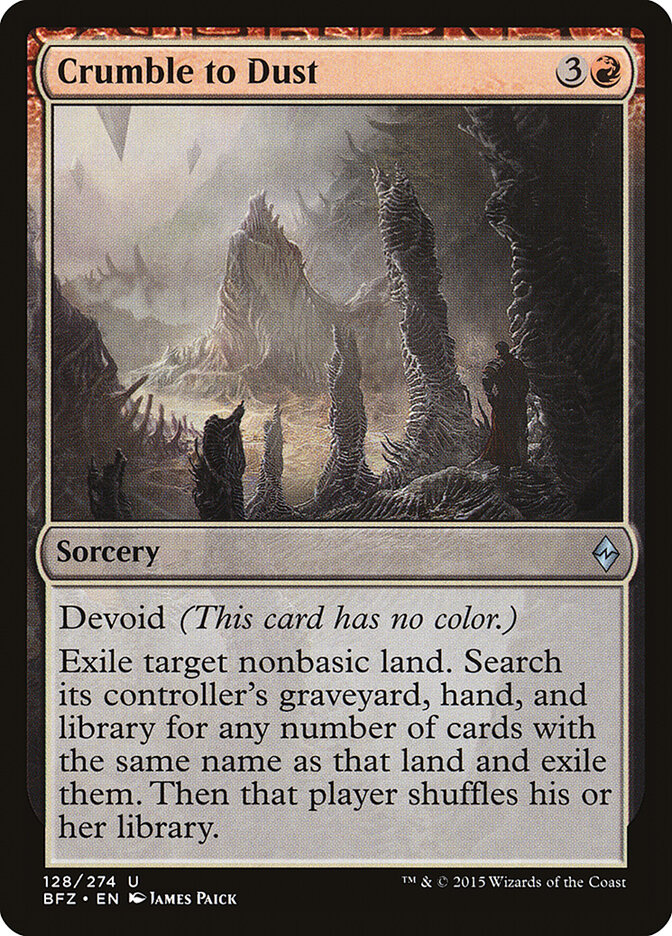 Crumble to Dust card front