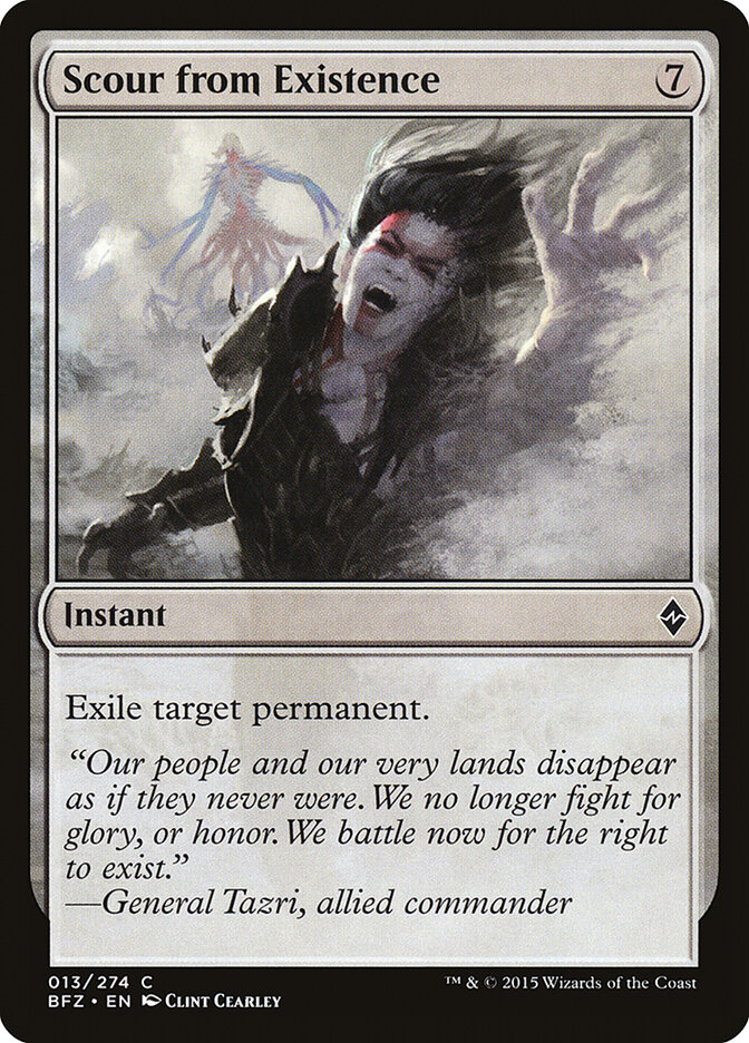 Scour from Existence card front