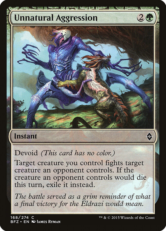 Unnatural Aggression card front