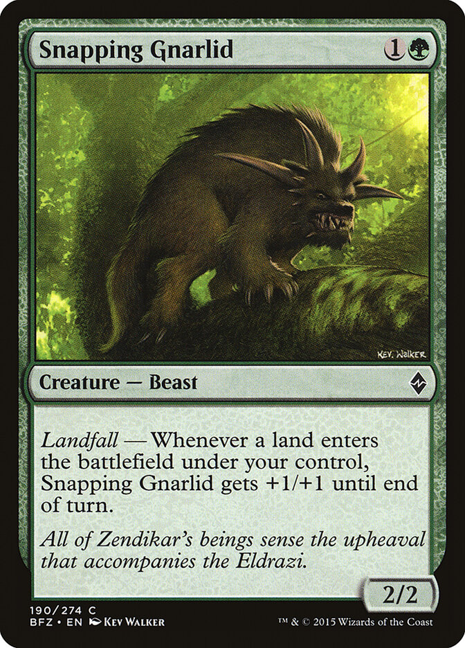 Snapping Gnarlid card front