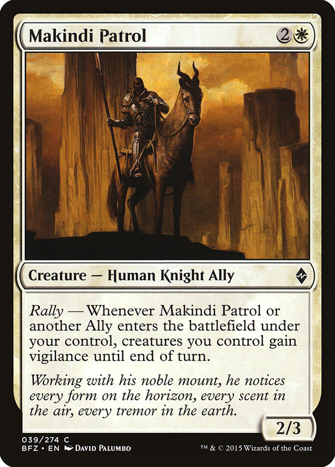 Makindi Patrol card front