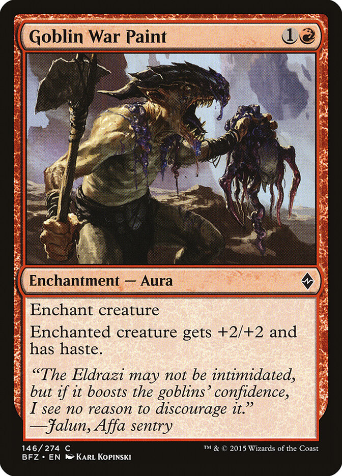 Goblin War Paint card front