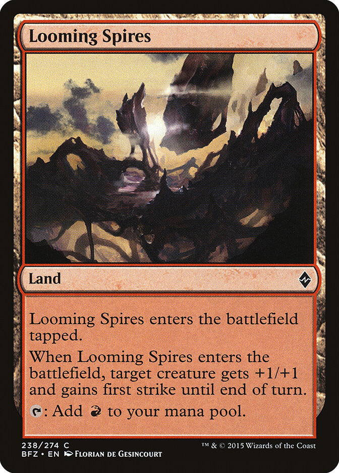 Looming Spires card front