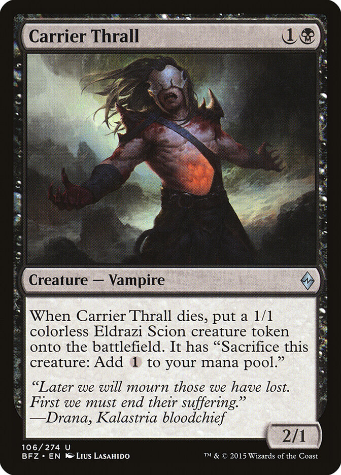 Carrier Thrall card front
