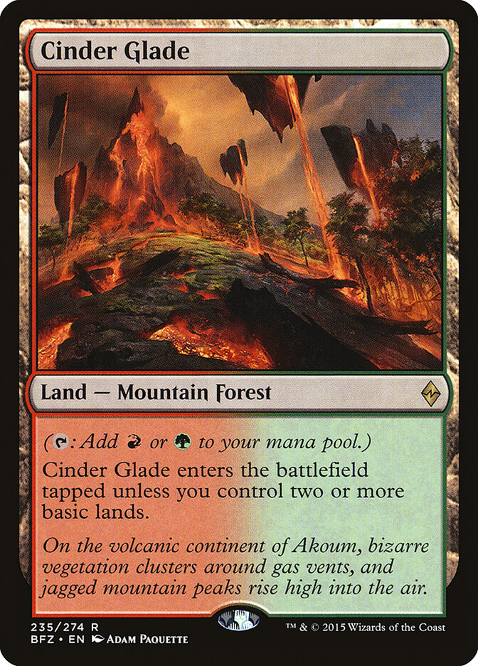 Cinder Glade card front