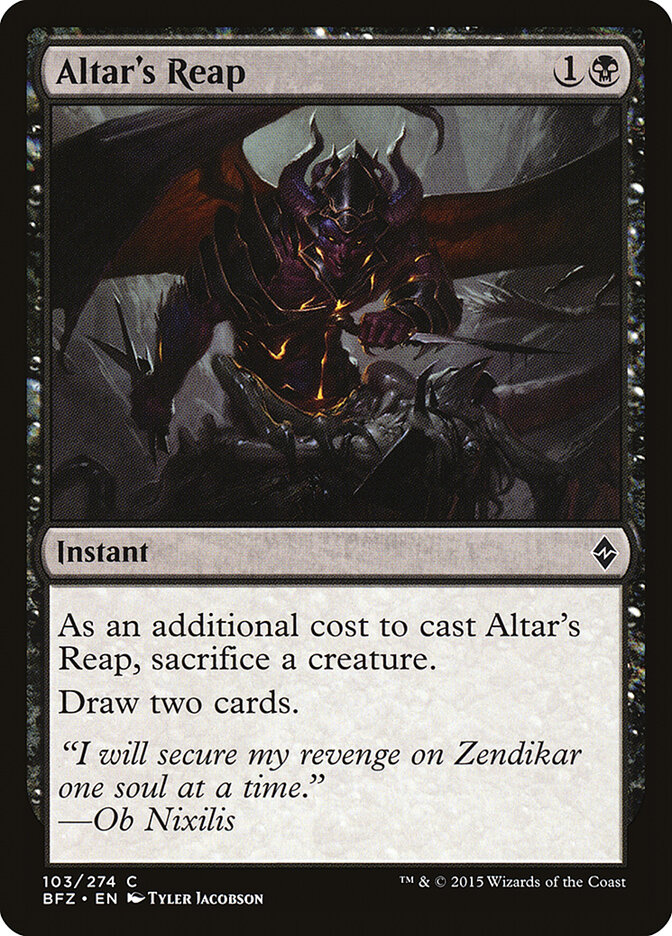 Altar's Reap card front