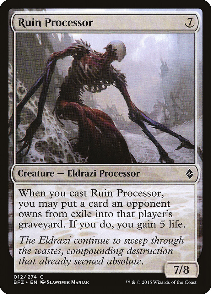 Ruin Processor card front