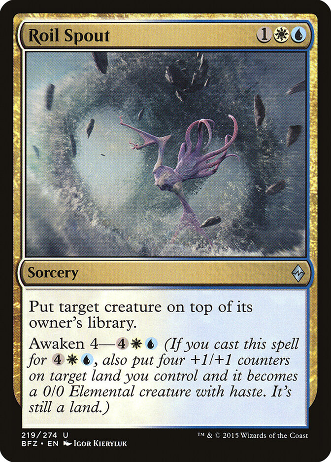Roil Spout card front