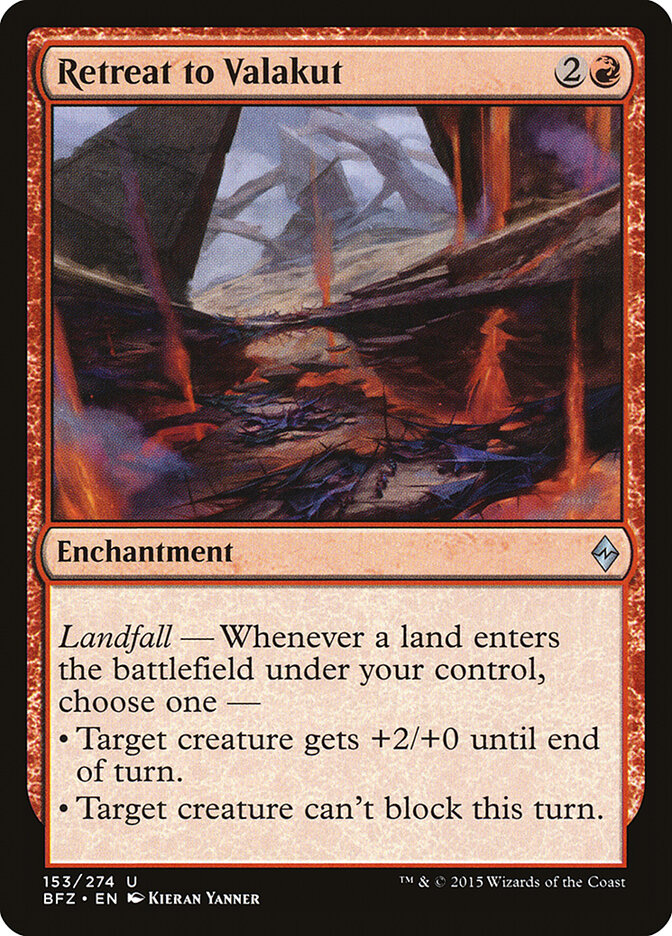 Retreat to Valakut card front
