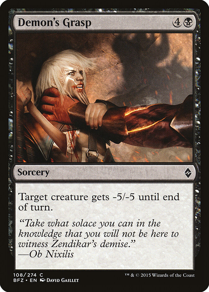 Demon's Grasp card front