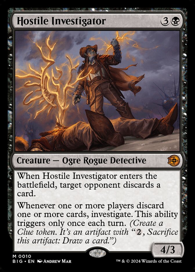 Hostile Investigator card front