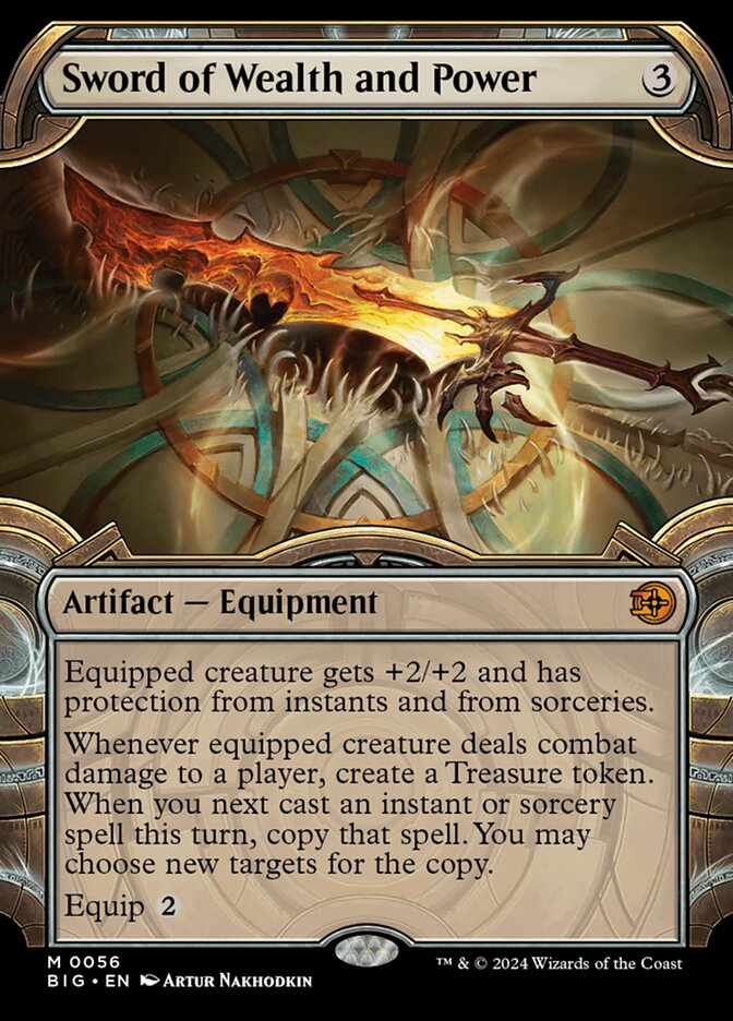 Sword of Wealth and Power card front