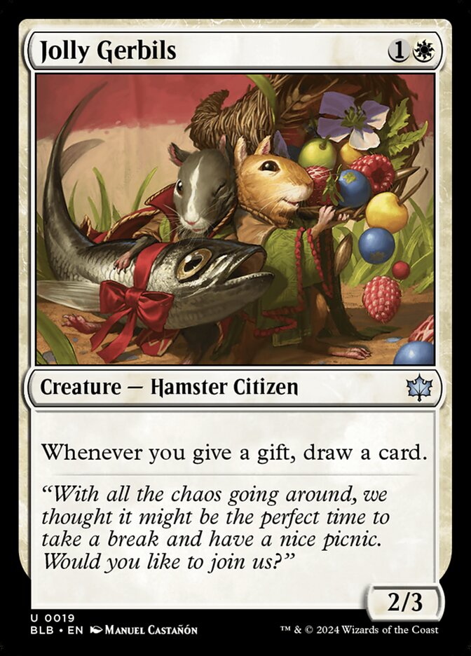Jolly Gerbils card front