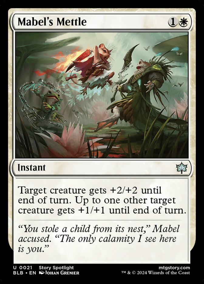 Mabel's Mettle card front