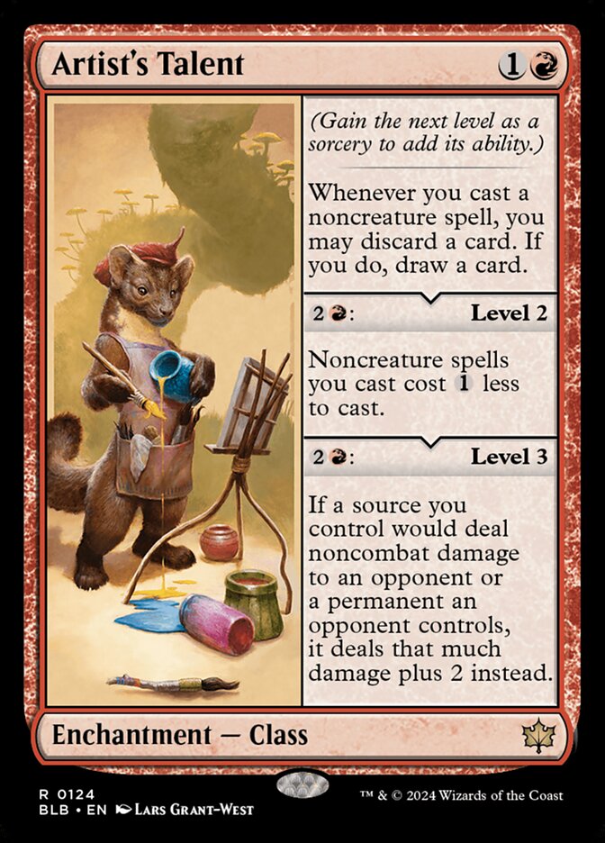 Artist's Talent card front