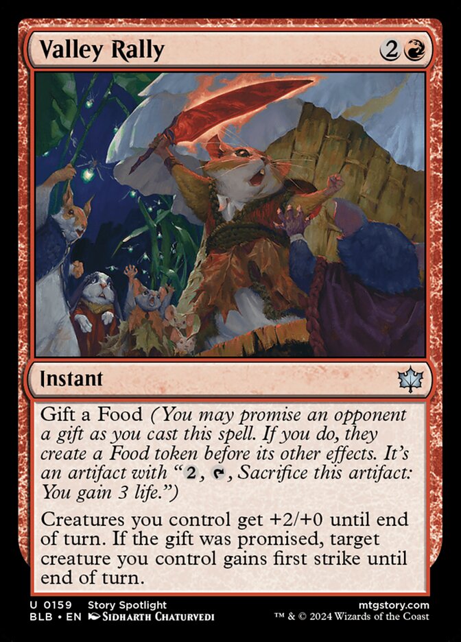 Valley Rally card front