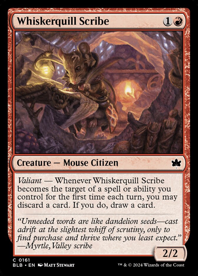 Whiskerquill Scribe card front