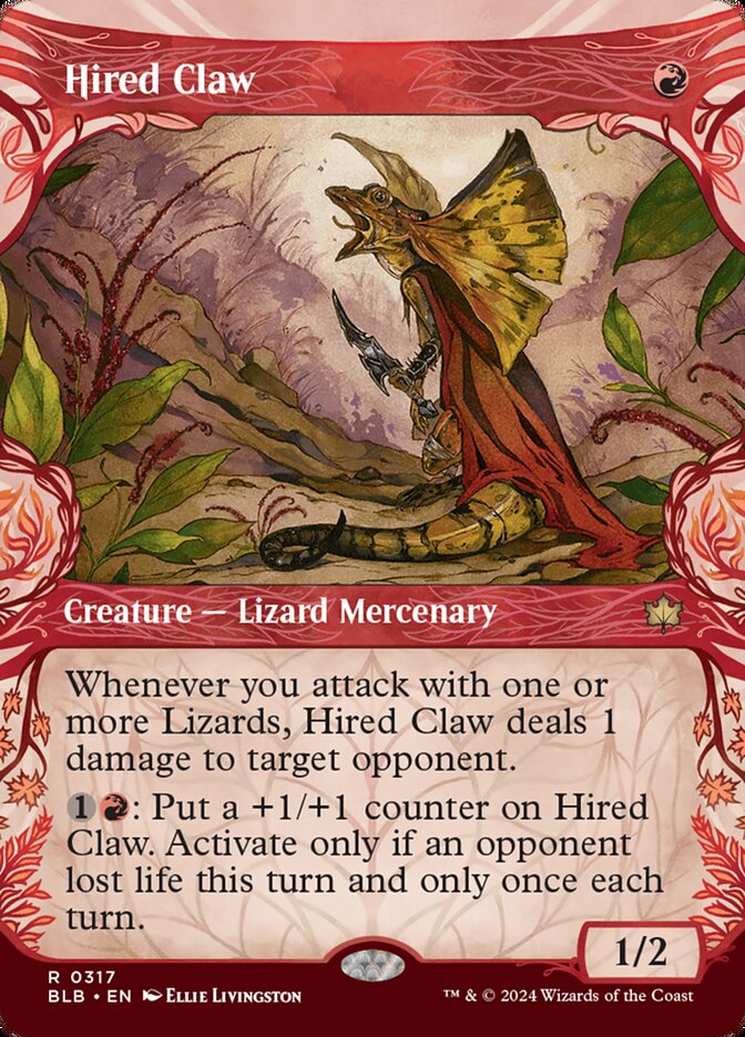 Hired Claw card front
