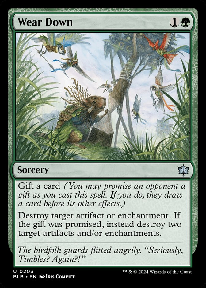 Wear Down card front