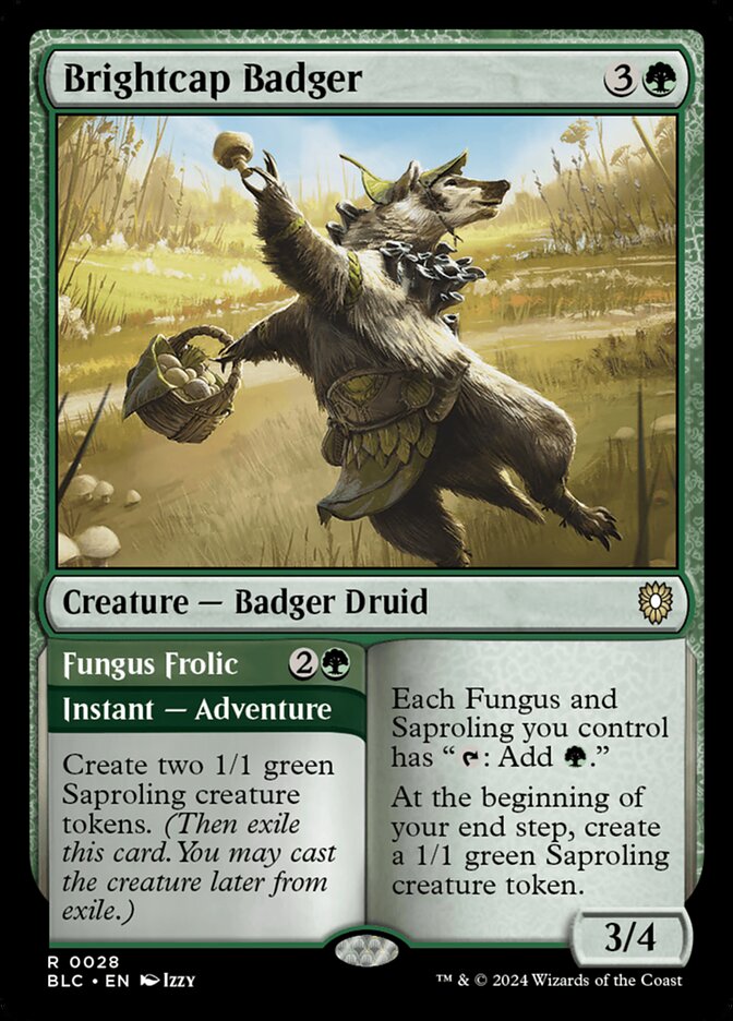 Brightcap Badger card front