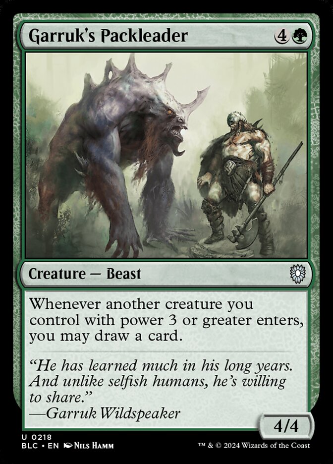Garruk's Packleader card front