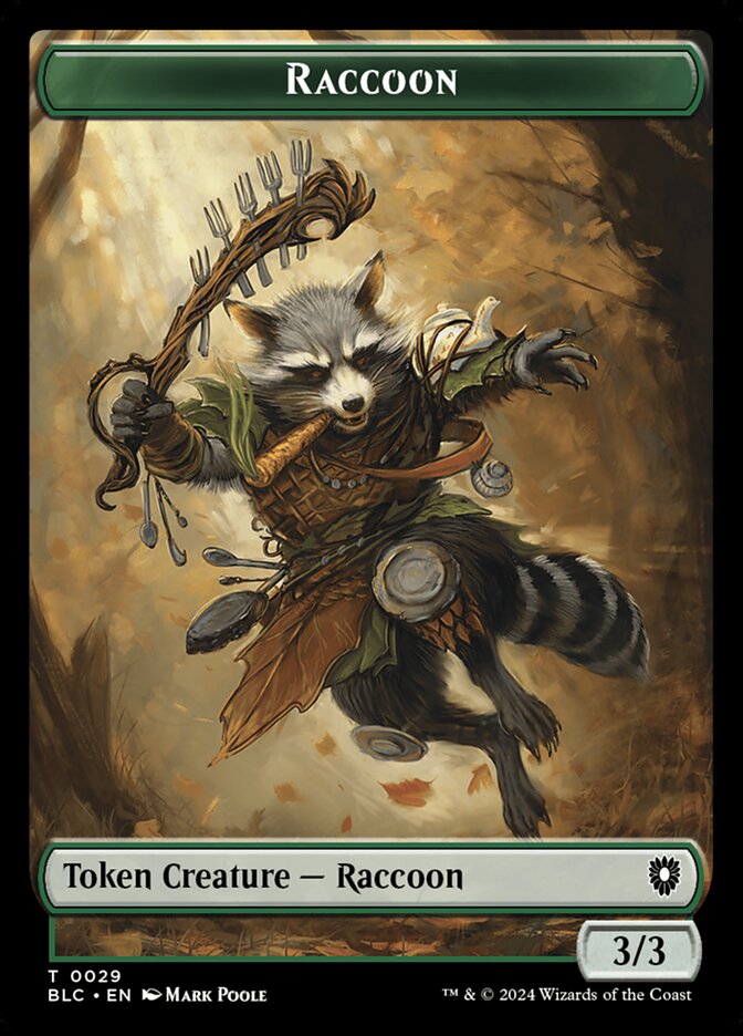 Raccoon card front