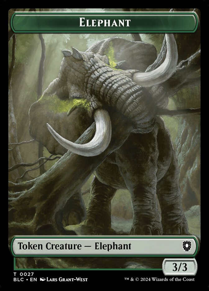 Elephant card front