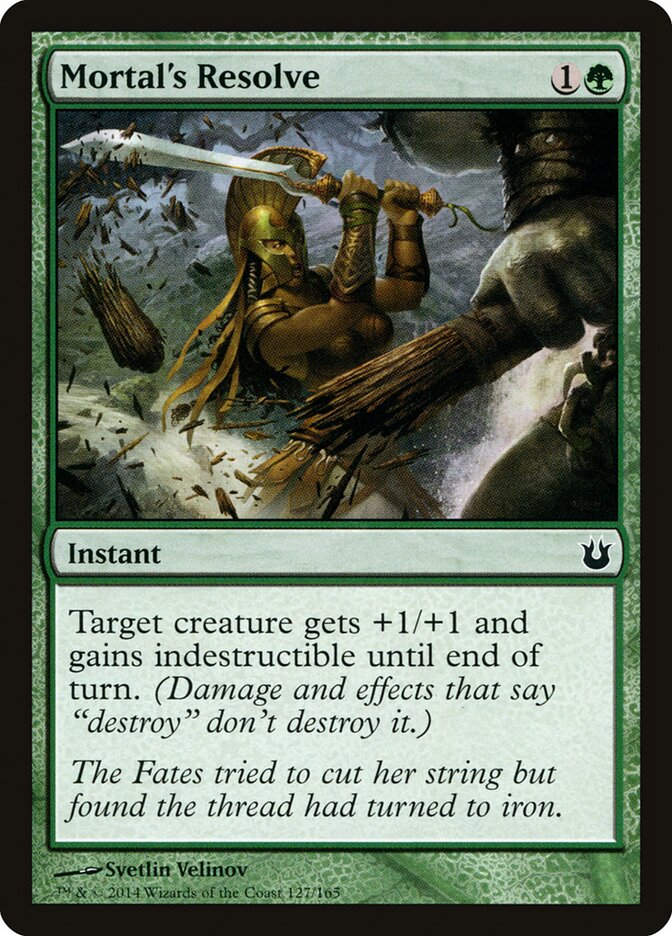 Mortal's Resolve card front