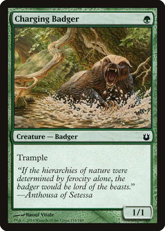 Charging Badger card front