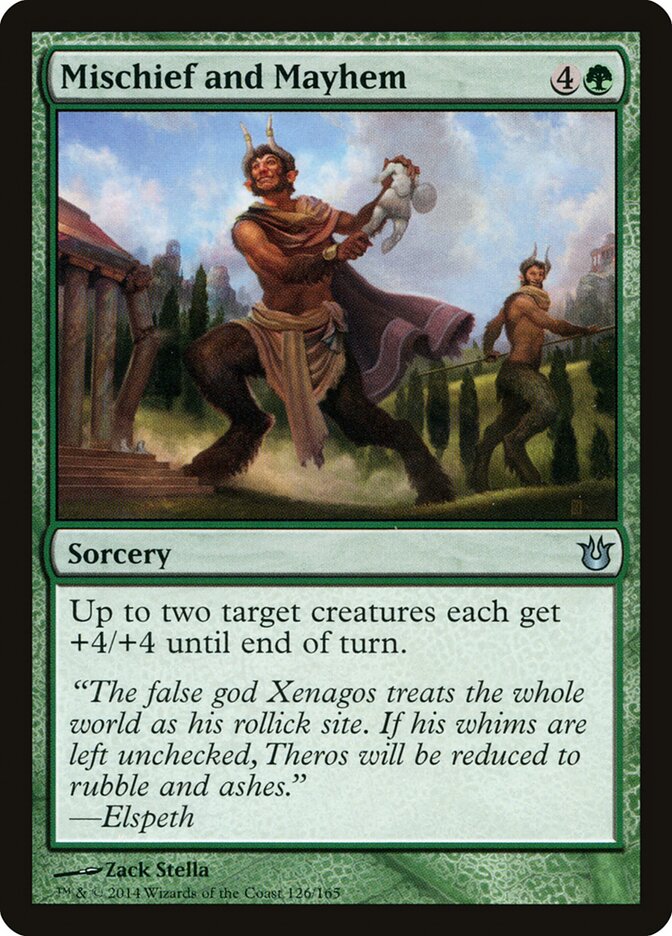 Mischief and Mayhem card front