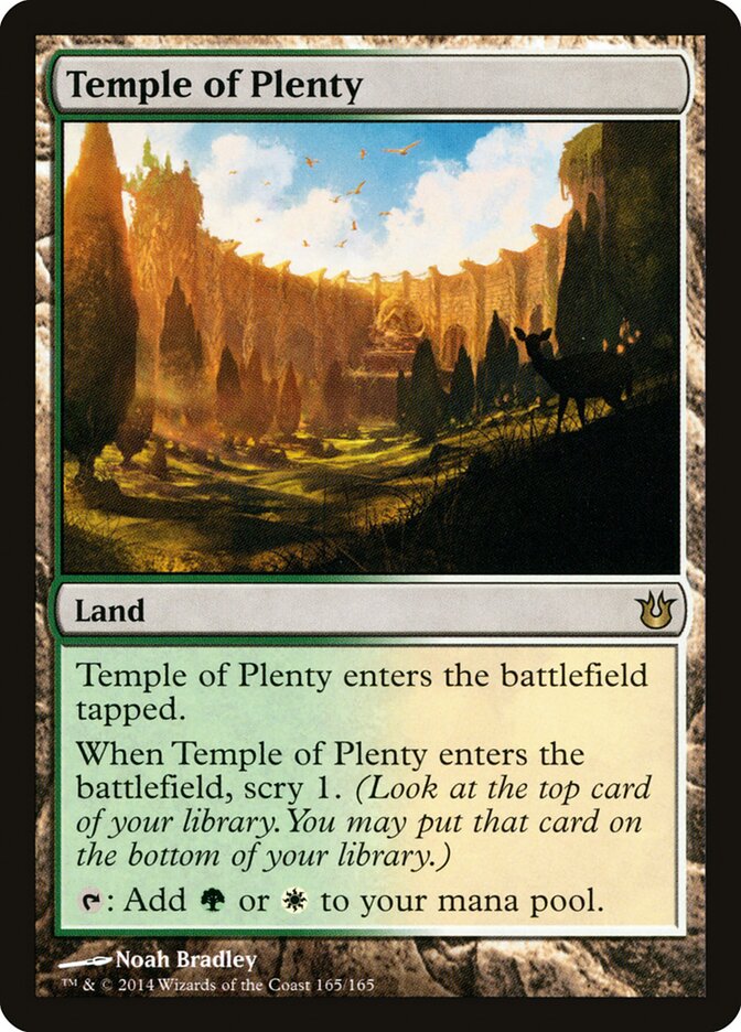 Temple of Plenty card front