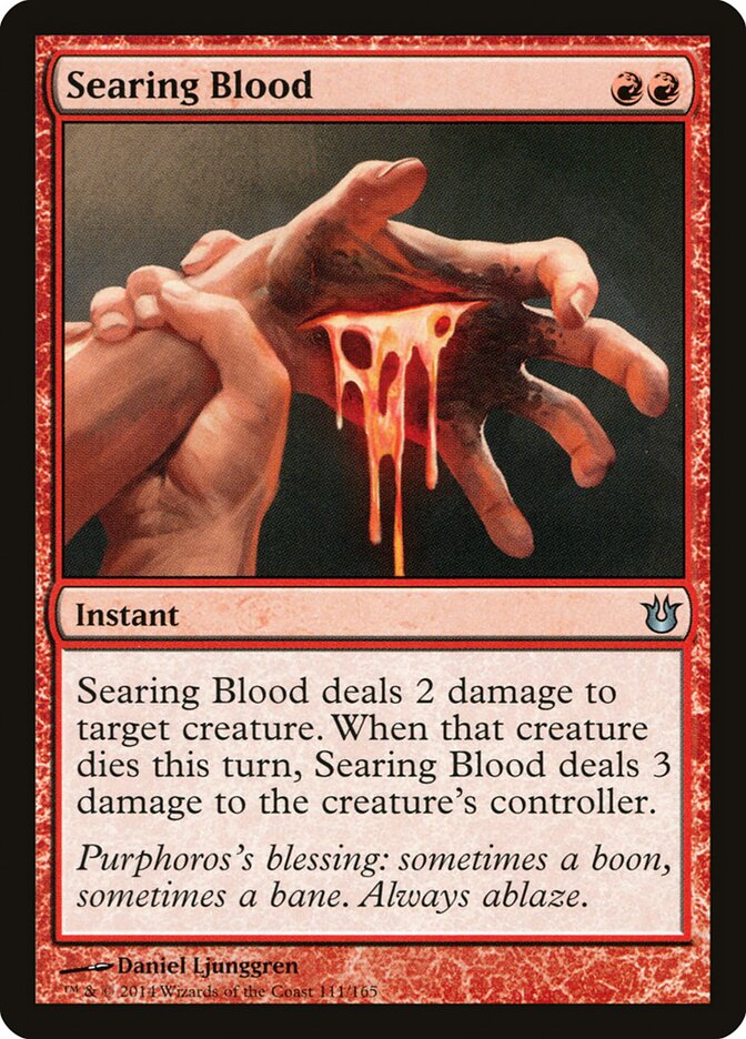 Searing Blood card front