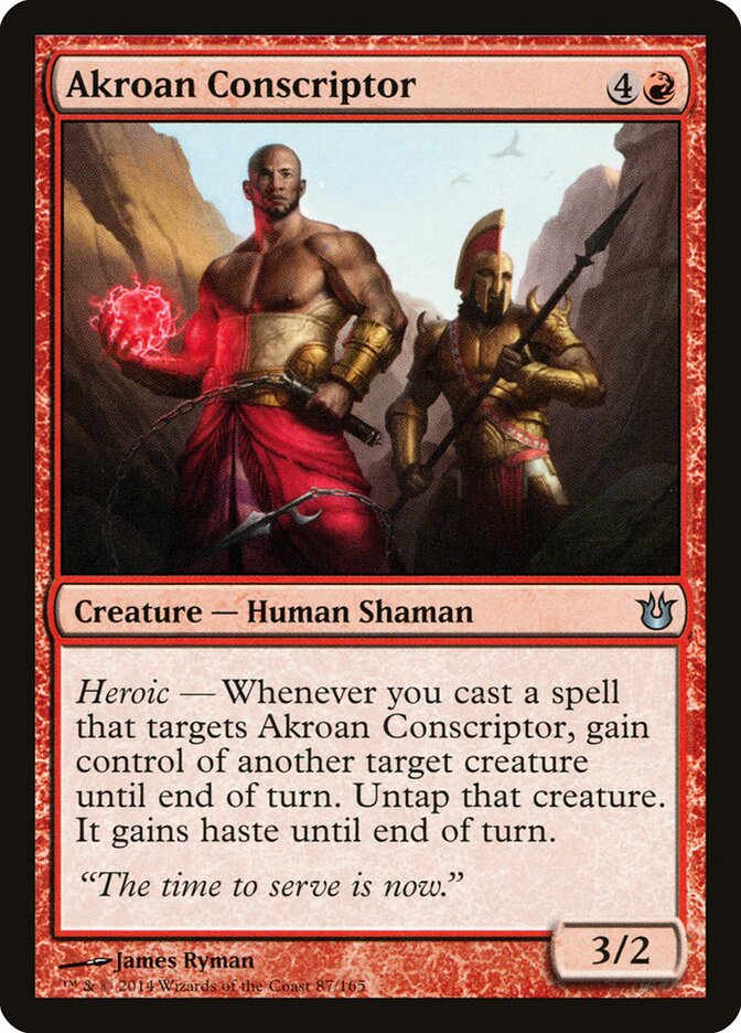 Akroan Conscriptor card front