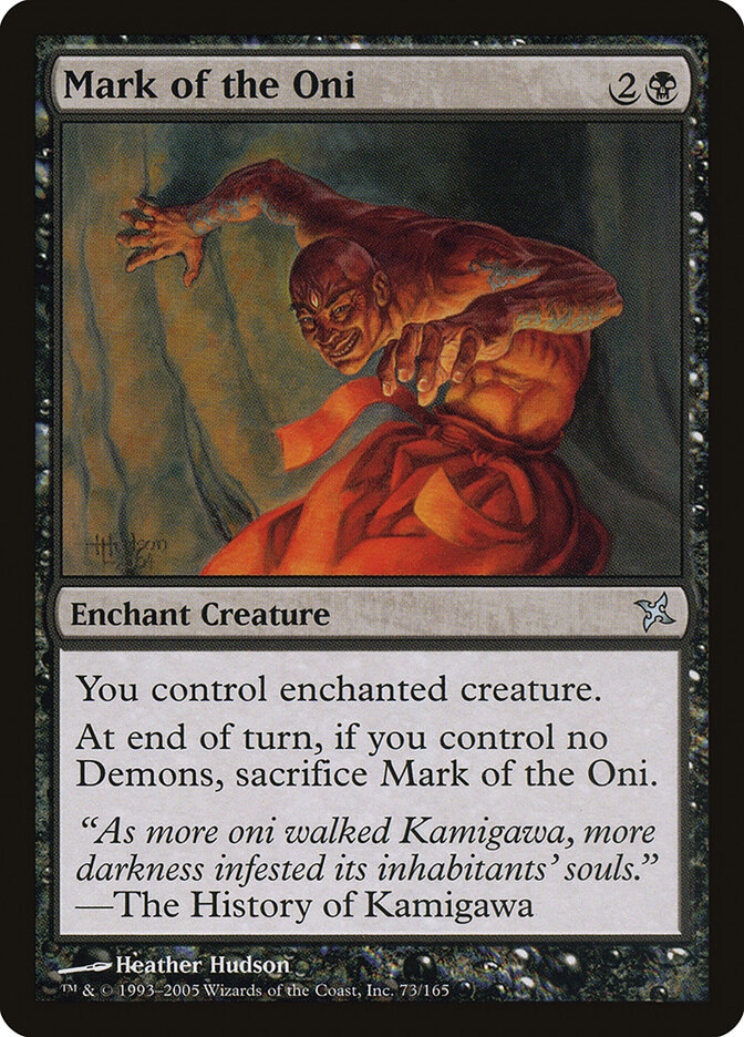 Mark of the Oni card front