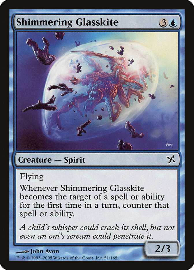 Shimmering Glasskite card front