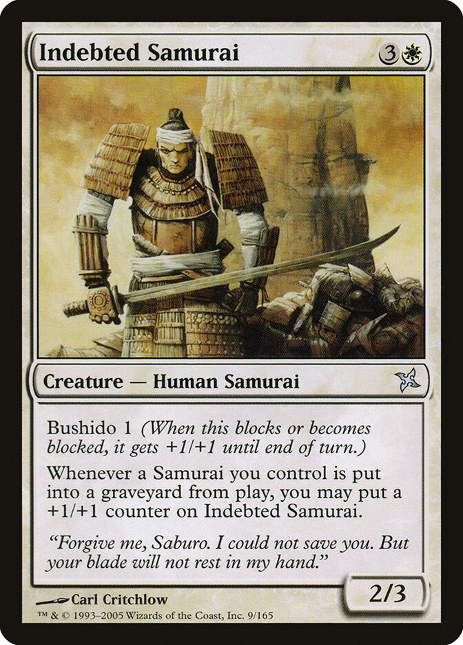 Indebted Samurai card front