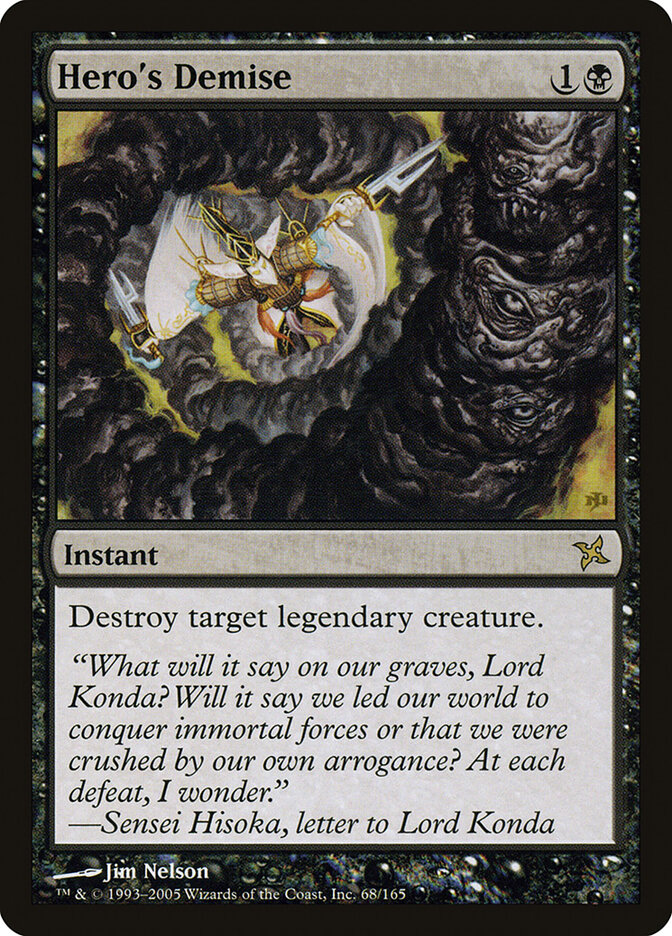 Hero's Demise card front