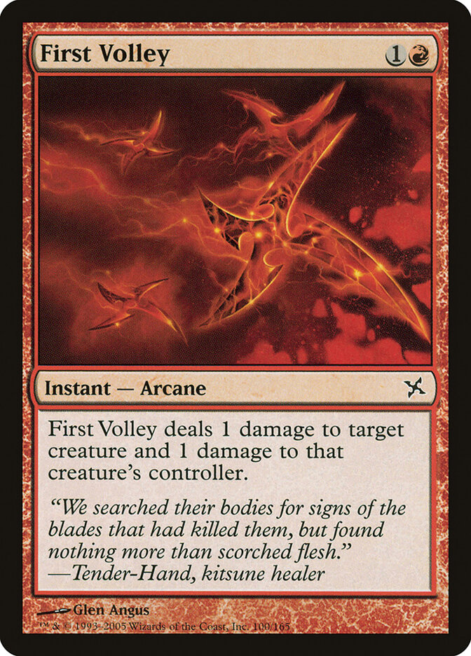 First Volley card front