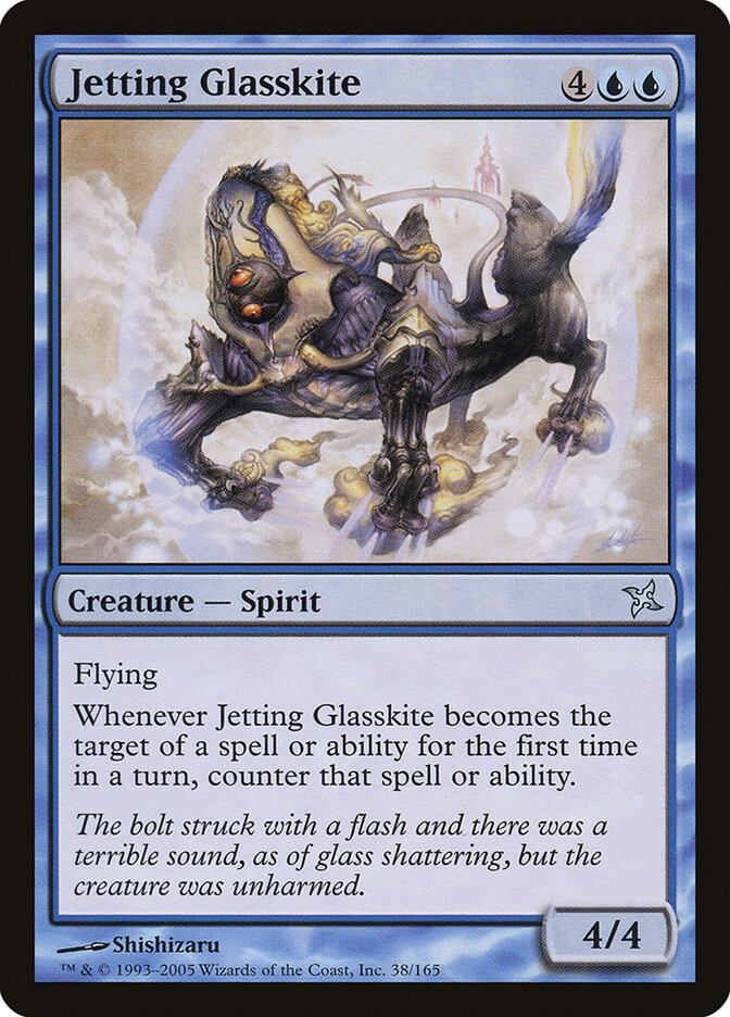 Jetting Glasskite card front