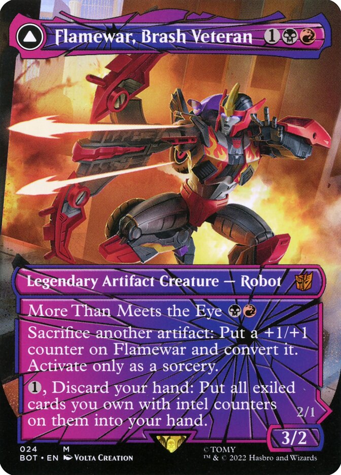 Flamewar, Brash Veteran card front