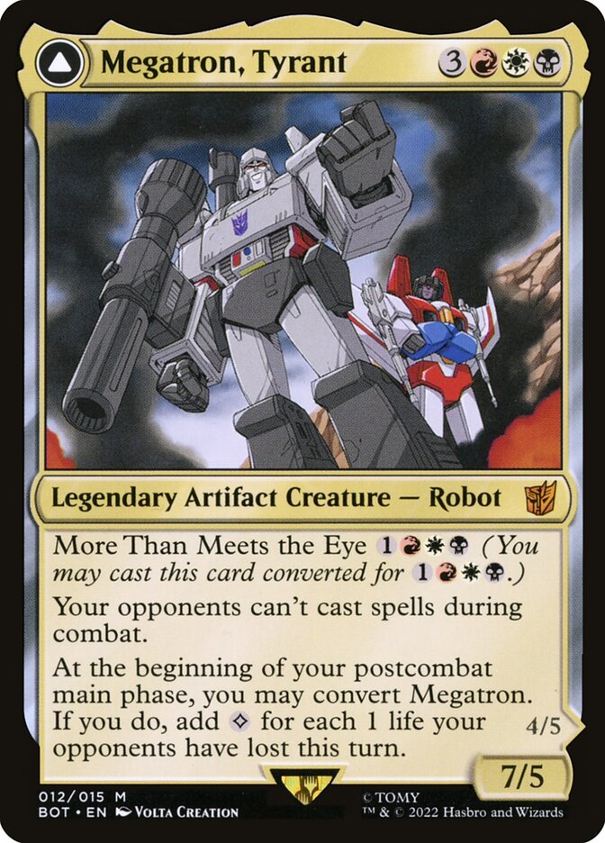 Megatron, Tyrant card front