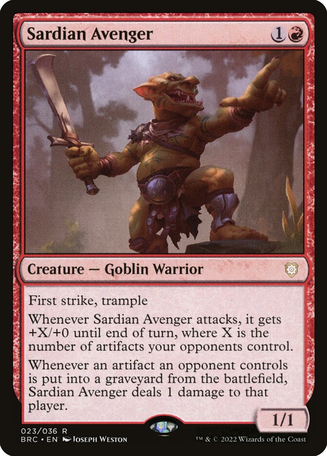 Sardian Avenger card front