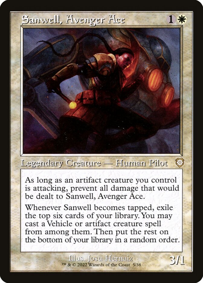 Sanwell, Avenger Ace card front